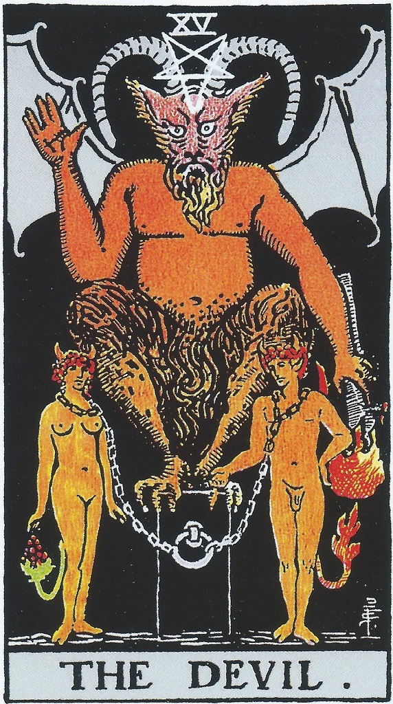 The Devil from the Rider-Waite tarot deck, via Pixabay