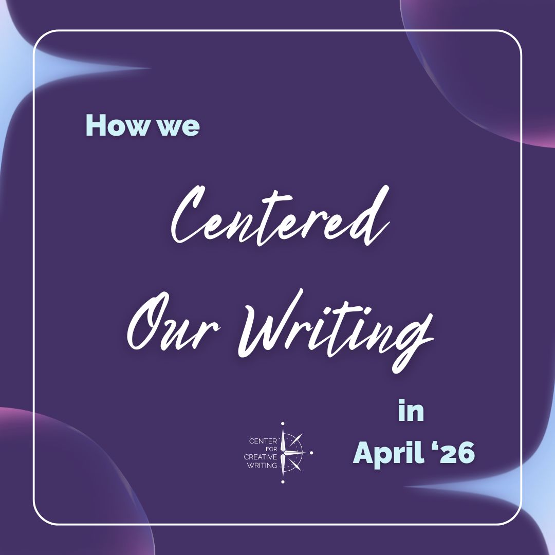 how we centered our writing in April 2026 on purple background via Canva