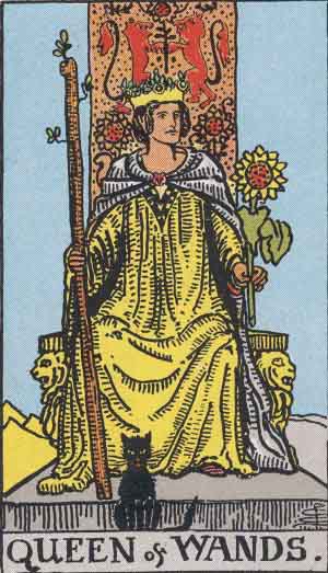 queen of wands from rider Waite tarot