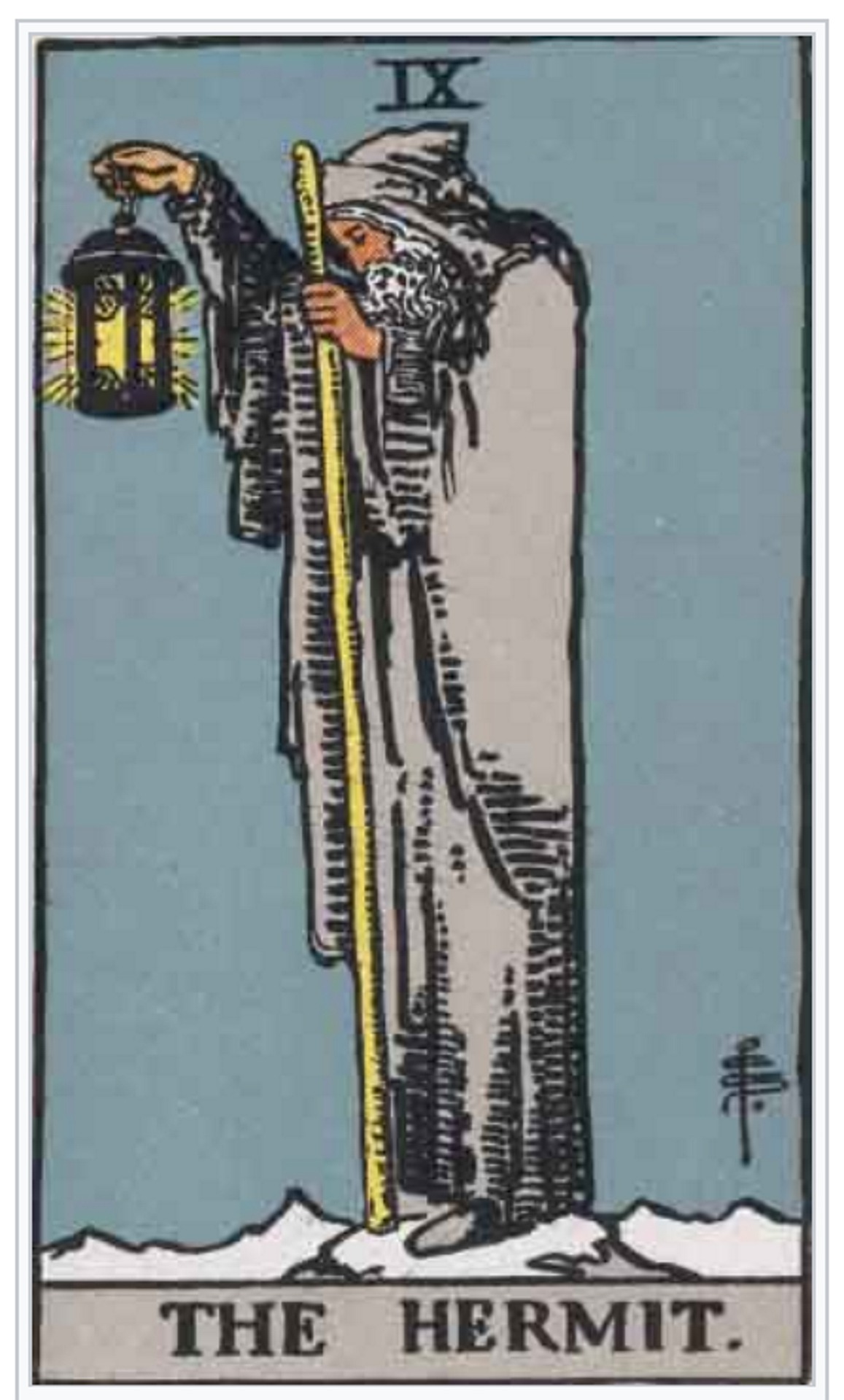 the hermit rider Waite tarot