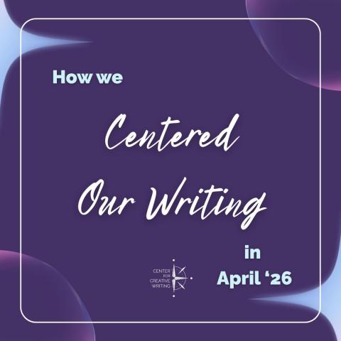 how we centered our writing in April 2026 on purple background via Canva